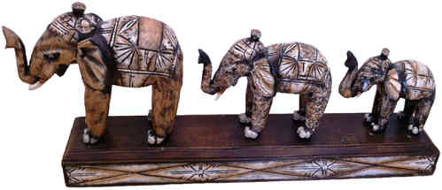 Holzelefanten Set Densapar Holz Elefant Figur Skulptur
