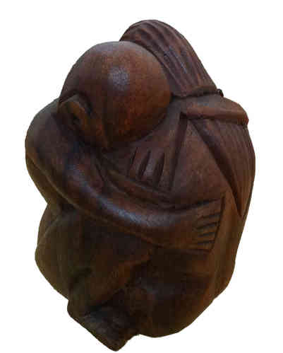 Holzfigur Yogi Mann Frau Liebespaar Bali Deko Figur