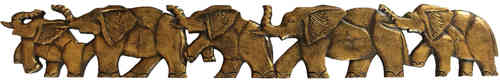 Bali Elefant Elefanten Set Gold Figur Wand Deko Figur