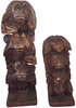 Bali Affe Figur Deko Holzfigur Skulptur Gestik 2er Set