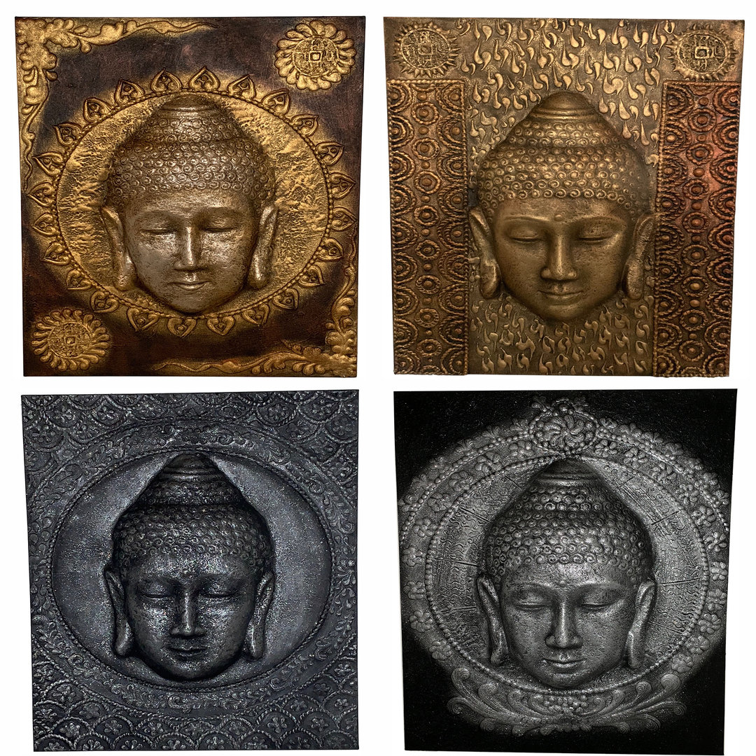 HoGa Buddha 3D Ölgemälde Leinwand Keilrahmen 90 x 70 cm HF155-2 